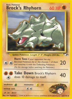 Brock's Rhyhorn GH-22 Rare Played Englisch