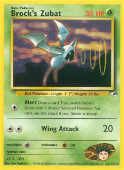 Brock's Zubat GH-24 Rare Poor Englisch