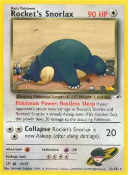 Rocket's Snorlax GH-33 Rare Good Englisch