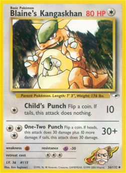 Blaine's Kangaskhan GH-36 Uncommon Played Englisch