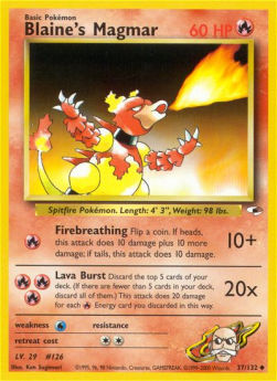 Blaine's Magmar GH-37 Uncommon Light Played Englisch
