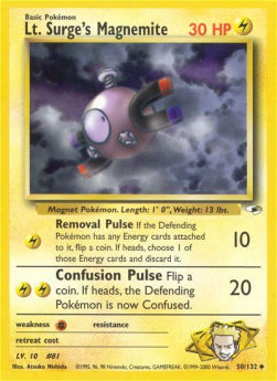 Lt. Surge's Magnemite GH-50 Uncommon Light Played Englisch 1. Auflage