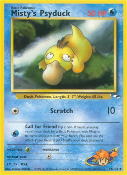 Misty's Psyduck GH-54 Uncommon Excellent Englisch