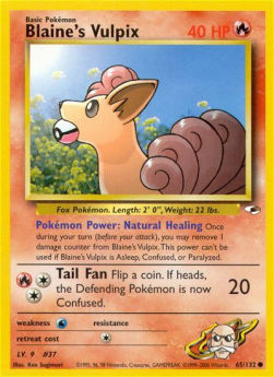 Blaine's Vulpix GH-65 Common Played Englisch
