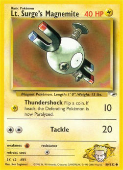 Lt. Surge's Magnemite GH-80 Common Light Played Englisch