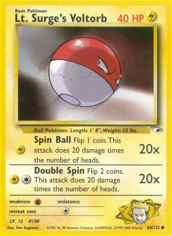 Lt. Surge's Voltorb GH-84 Common Light Played Englisch