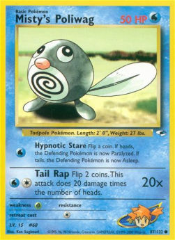 Misty's Poliwag GH-87 Common Light Played Englisch