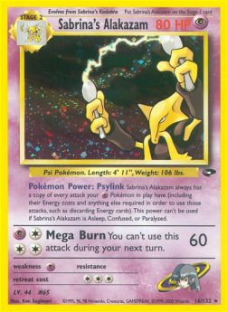 Sabrina's Alakazam GC-16 Holo Rare Poor Englisch