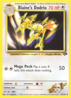 Blaine's Dodrio GC-32 Uncommon Light Played Englisch