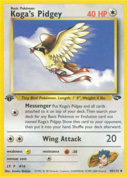 Koga's Pidgey GC-49 Uncommon Poor Englisch