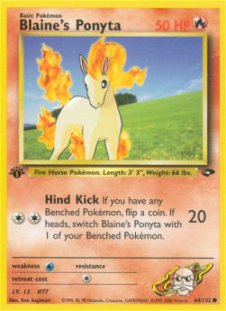 Blaine's Ponyta GC-64 Common Played Englisch