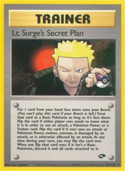 Lt. Surge's Secret Plan GC-107 Rare Poor Englisch