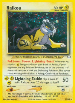Raikou NR-13 Holo Rare Good Englisch
