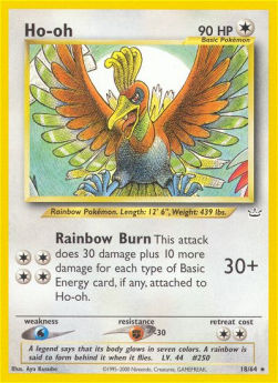 Ho-Oh NR-18 Rare Light Played Deutsch