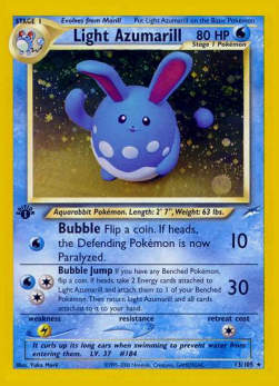 Light Azumarill NDE-13 Holo Rare Played Italienisch