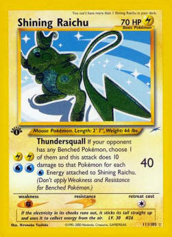 Shining Raichu NDE-111 Secret Rare Played Englisch