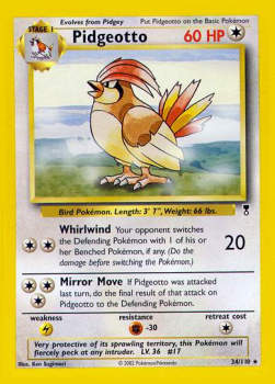 Pidgeotto LC-34 Rare Light Played Englisch Reverse Holo