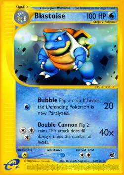 Blastoise EX-36 Rare Poor Englisch Reverse Holo