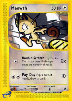Meowth EX-121 Common Light Played Englisch