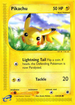 Pikachu EX-124 Common Played Deutsch