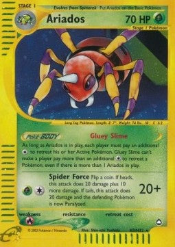 Ariados AQ-H3 Holo Rare Near Mint Deutsch