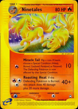 Ninetales AQ-25 Rare Excellent Englisch