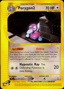 Porygon2 AQ-28 Rare Light Played Deutsch