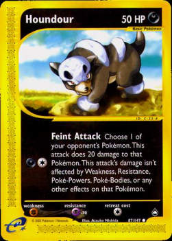 Houndour AQ-87 Common Light Played Englisch Reverse Holo