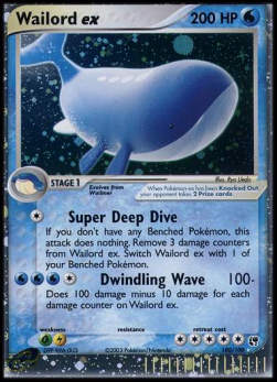Wailord ex SS-100 Ultra Rare Played Deutsch