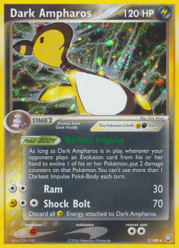 Dark Ampharos TRR-2 Holo Rare Played Englisch