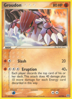Groudon EM-14 Rare Light Played Deutsch