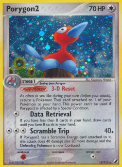 Porygon2 UF-12 Holo Rare Light Played Deutsch