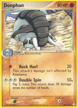 Donphan HP-40 Uncommon Excellent Deutsch Reverse Holo