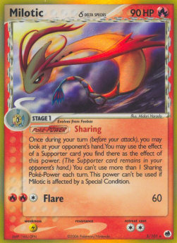 Milotic δ Delta Species DF-5 Holo Rare Played Deutsch