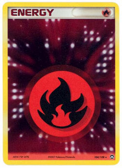 Fire Energy PK-104 Holo Rare Poor Englisch Reverse Holo