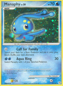 Manaphy Lv.20 DP-9 Holo Rare Light Played Deutsch Reverse Holo