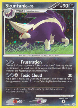 Skuntank Lv.36 DP-15 Holo Rare Played Deutsch