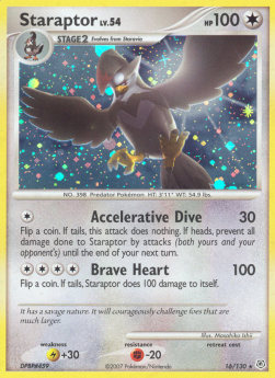 Staraptor Lv.54 DP-16 Holo Rare Excellent Deutsch