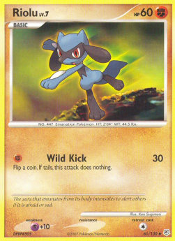 Riolu Lv.7 DP-61 Uncommon Light Played Deutsch