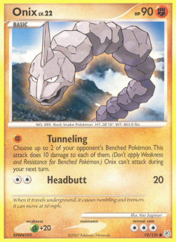 Onix Lv.22 DP-92 Common Light Played Deutsch Reverse Holo