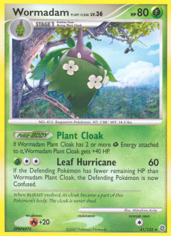 Wormadam Plant Cloak Lv.36 SW-41 Rare Played Englisch Reverse Holo
