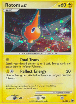 Rotom Lv.37 MD-13 Holo Rare Played Deutsch