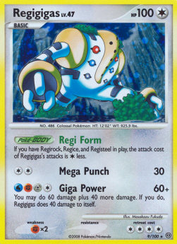 Regigigas Lv.47 STF-9 Holo Rare Poor Deutsch