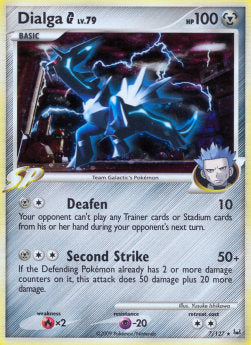 Dialga PL-7 Holo Rare Played Deutsch