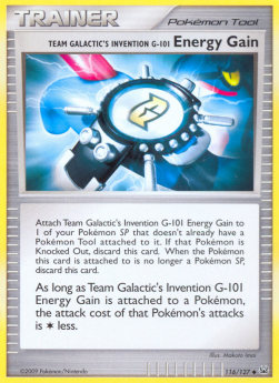 Team Galaktiks Erfindung G-101 Energiegewinn PL-116 Uncommon Excellent Deutsch Reverse Holo