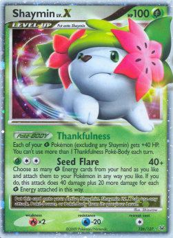 Shaymin LV.X PL-126 Ultra Rare Played Deutsch