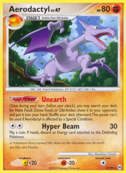 Aerodactyl Lv.47 AR-13 Rare Poor Deutsch Reverse Holo