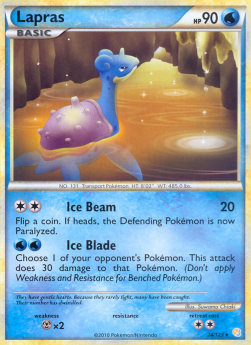 Lapras HS-24 Rare Light Played Deutsch Reverse Holo