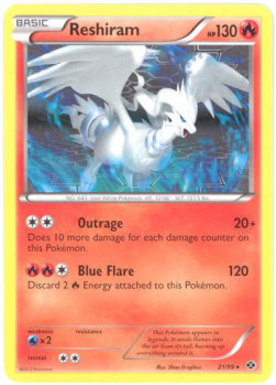 Reshiram NXD-21 Rare Excellent Englisch