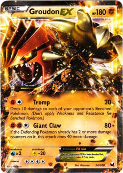 Groudon EX DEX-54 Ultra Rare Played Englisch